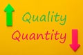Quality Quantity Concept Royalty Free Stock Photo