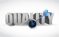 Quality and radar target illustration design Royalty Free Stock Photo