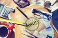Quality Satisfaction Grade Guarantee Rank Concept Royalty Free Stock Photo
