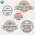 Quality and satisfaction guarantee badges