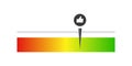 Quality Scale. Satisfaction meter. Rating sign. Minimum to maximum indicator. Vector illustration