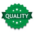 Quality seal green Royalty Free Stock Photo