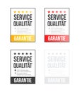 Quality Service German Stickers Set