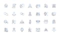 Quality service line icons collection. Excellence, Customer-focused, Reliability, Responsiveness, Diligence, Attention