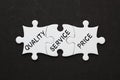 Quality Service Price Puzzle Royalty Free Stock Photo