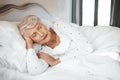 Quality sleep, quality life. a senior woman sleeping in bed in a nursing home. Royalty Free Stock Photo