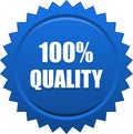Quality star seal stamp blue Royalty Free Stock Photo