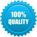 Quality star seal stamp blue Royalty Free Stock Photo