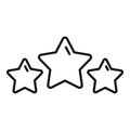 Quality stars icon outline vector. Satisfaction shape