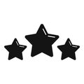 Quality stars icon simple vector. Satisfaction shape