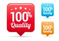 100% Quality Tags Royalty Free Stock Photo