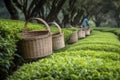 Quality tea cultivation. Generate AI Royalty Free Stock Photo