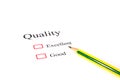 Quality test closeup Royalty Free Stock Photo