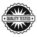 Quality tested logo, simple style.