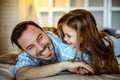 Quality time with his precious girl Royalty Free Stock Photo