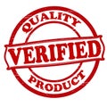 Quality verified and product