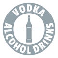 Quality vodka logo, simple gray style