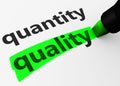 Quality Vs Quantity Concept Royalty Free Stock Photo
