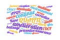 Quality word cloud vector illustration in French language Royalty Free Stock Photo