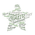 Quality word cloud vector illustration in French language Royalty Free Stock Photo