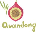 Quandong or native peach - the species or fruit. The use of the fruit as an exotic flavouring, one of the best known