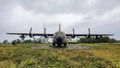 Lockheed C-130 Hercules Aircraft In Ta Con Airport Relics, Vietnam. Royalty Free Stock Photo