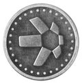 Quant Grunge Silver Coin, Token