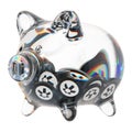 Quant (QNT) Clear Glass piggy bank