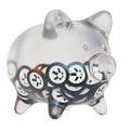 Quant (QNT) Clear Glass piggy bank