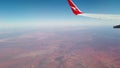 Quanta airplane in desert of Alice Springs