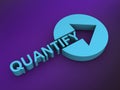 quantify word on purple Royalty Free Stock Photo