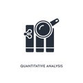 Quantitative analysis icon. simple element illustration. isolated trendy filled quantitative analysis icon on white background.