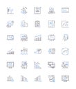 Quantitative Analysis line icons collection. Statistics, Data, Analysis, Numbers, Research, Quantification, Methodology
