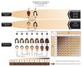 Quantitative Inheritance Infographic Diagram with example human skin color