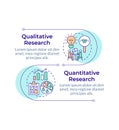 Quantitative and qualitative research methods infographic vertical sequence Royalty Free Stock Photo
