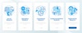 Quantitative research methods blue onboarding mobile app screen