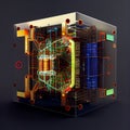 Quantum computer concept Royalty Free Stock Photo