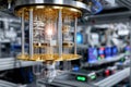 Quantum computer core in advanced research facility showcasing modern technology Royalty Free Stock Photo