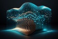 Quantum computer database concept. Central computer processors. Futuristic processor microchip. Technological futuristic pattern Royalty Free Stock Photo