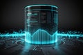 Quantum computer database concept. Central computer processors. Futuristic processor microchip. Technological futuristic pattern Royalty Free Stock Photo