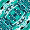 Quantum Computer Micro Curcuit Board Components Abstract Art Royalty Free Stock Photo