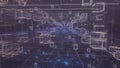 Quantum Computer Server Concept Background. 3D Blockchain Cube Big Data 3D Cubes Royalty Free Stock Photo