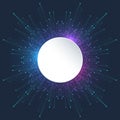 Quantum computer technology banner design template concept. Deep learning artificial intelligence. Big data algorithms Royalty Free Stock Photo