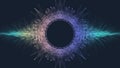 Quantum computer technology banner design template concept. Deep learning artificial intelligence. Big data algorithms Royalty Free Stock Photo