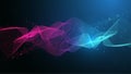 Quantum computer technology banner design template concept. Deep learning artificial intelligence. Big data algorithms Royalty Free Stock Photo