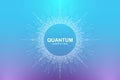 Quantum computer technology concept. Deep learning artificial intelligence. Big data algorithms visualization for Royalty Free Stock Photo