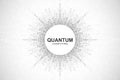 Quantum computer technology concept. Deep learning artificial intelligence. Big data algorithms visualization for Royalty Free Stock Photo