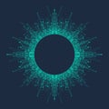 Quantum computer technology concept. Deep learning artificial intelligence. Big data algorithms visualization for Royalty Free Stock Photo