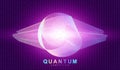 Quantum computer technology concept. Sphere explosion background. Deep learning artificial intelligence. Big data Royalty Free Stock Photo