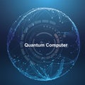Quantum computer vector image, singularity, transistor